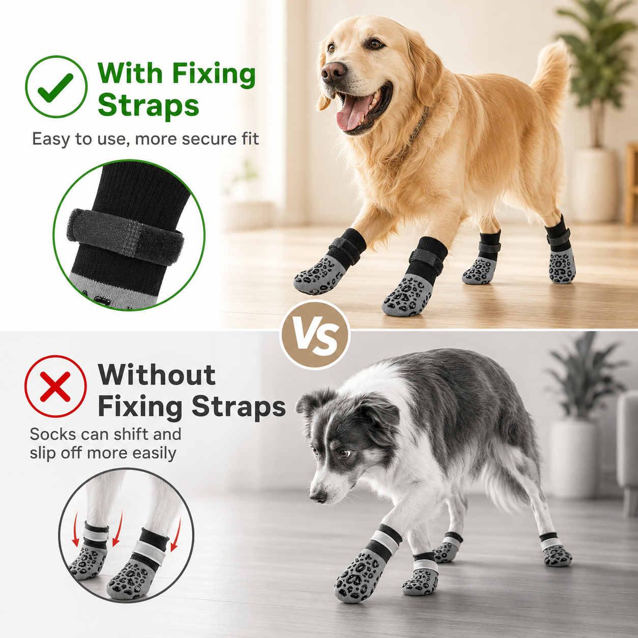 Steadypaws Grip Socks — Non-Slip Paw Grips for Senior Dogs (4-Pack)